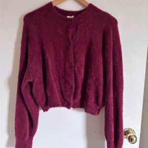Levi's Fluffy Burgundy Sweater
